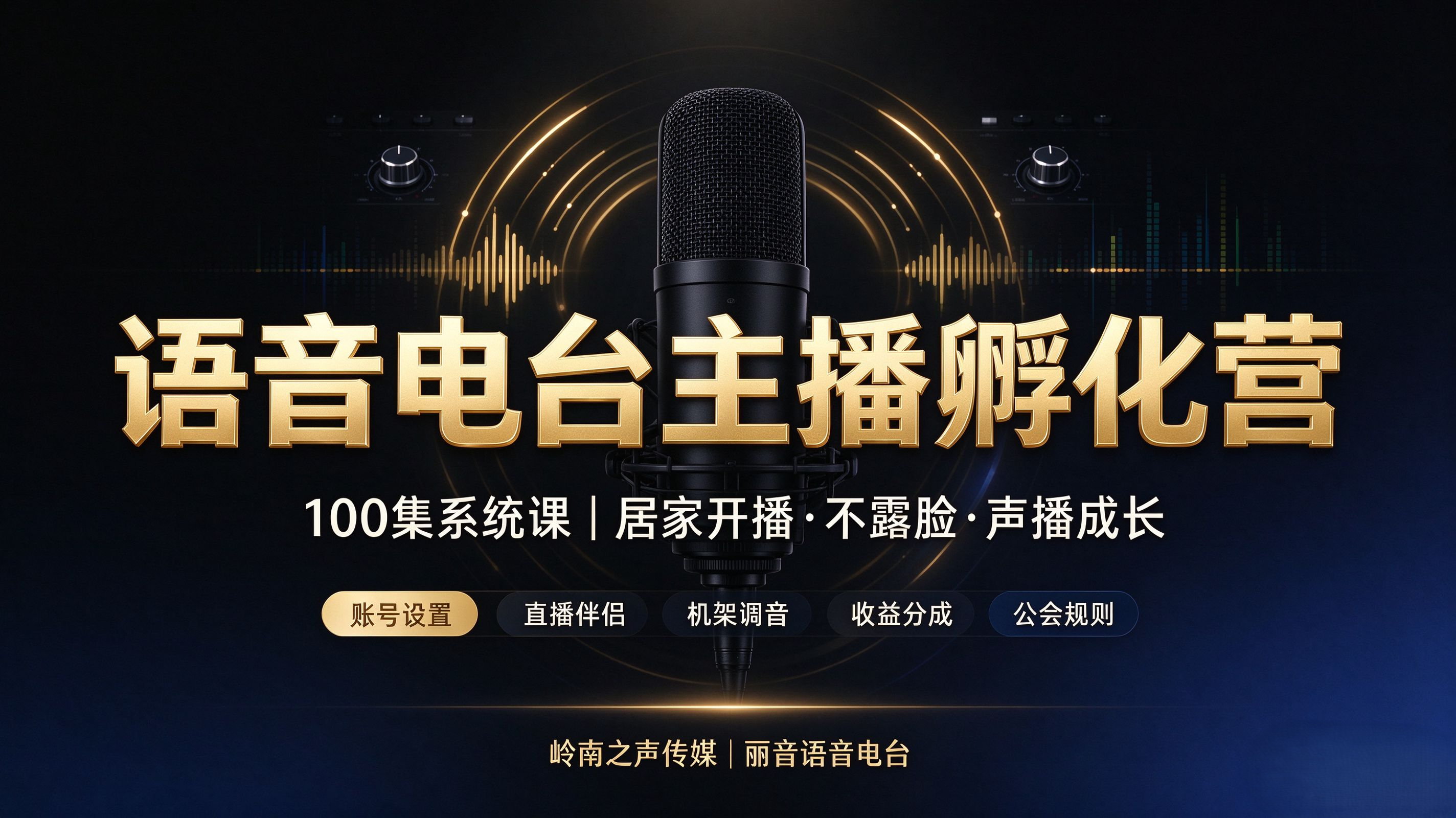 在家做不露脸语音电台直播｜全套 100 集系统课
